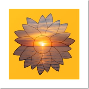 SUNFLOWER Sunset Posters and Art